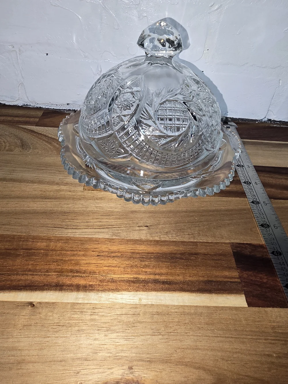 Early American Pressed Glass Butter Dish